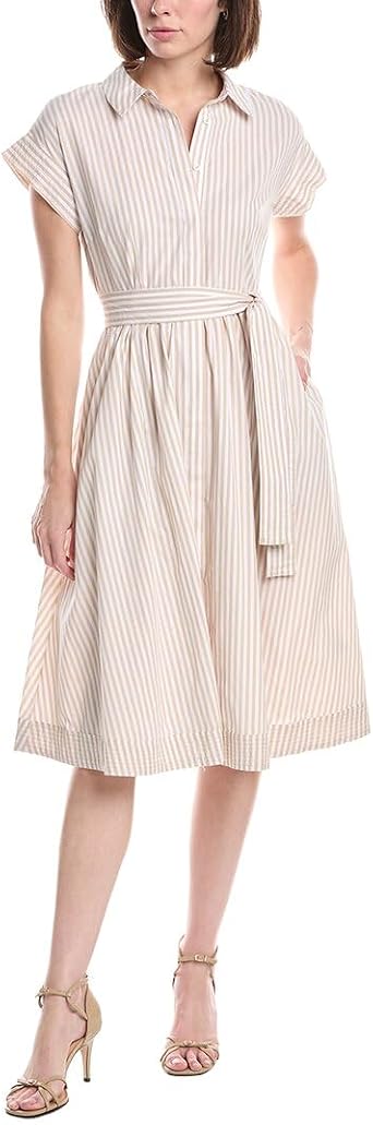 Nanette Nanette Lepore Womens Stripe Maxi Dress, 10, White
