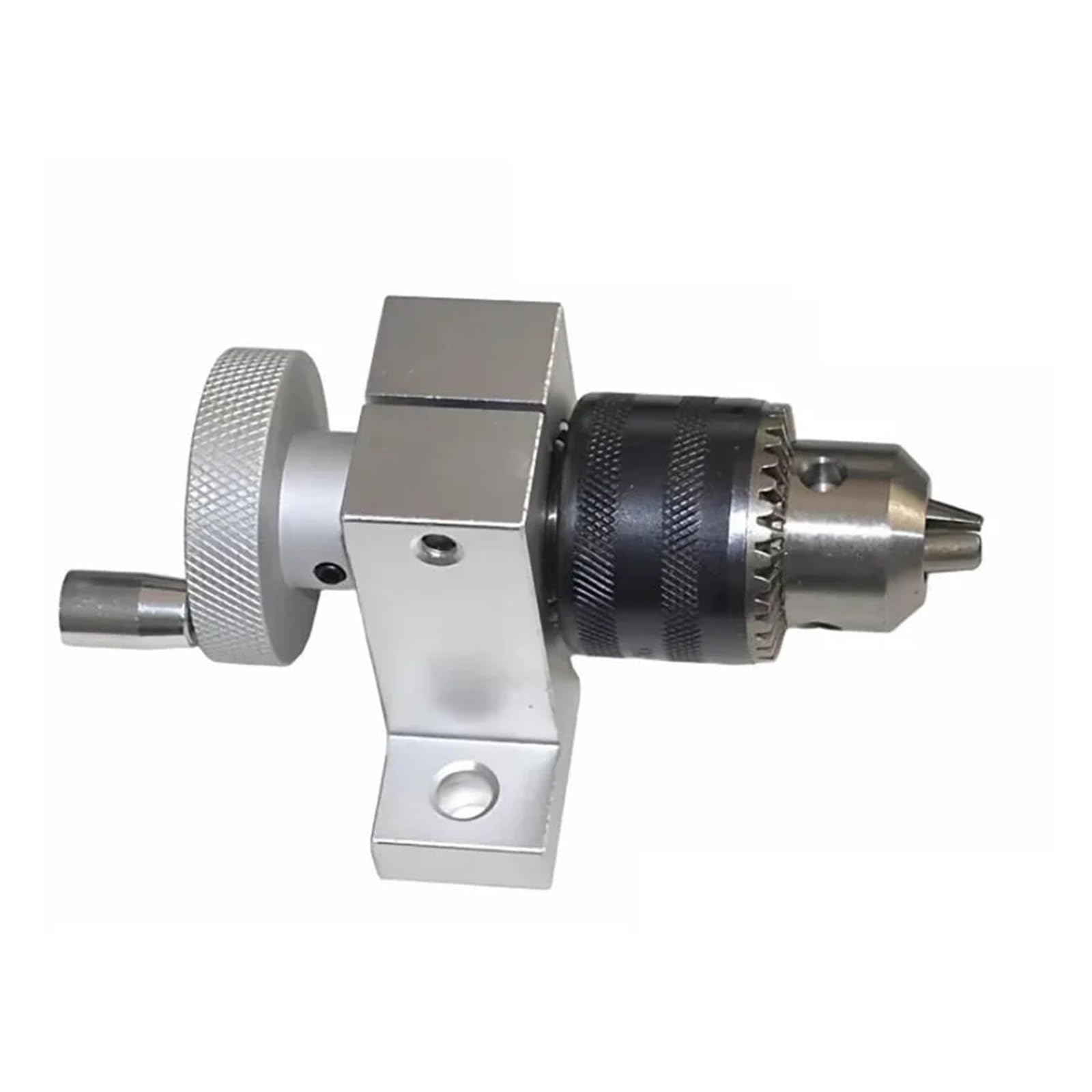 Portaherramientas rotativo de escritorio, mini portabrocas manual con base - B12 1,5-10 mm, SK30-A, aleación de aluminio