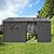 KEIKI 10' x 12' Outdoor Garden Storage Shed, Apex Roof with Sliding Door & Acrylic Window, Punched Vents for Bike, Toy & Garbage Can, Grey