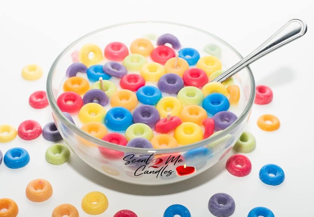 Fruit Loop Cereal Bowl Candle