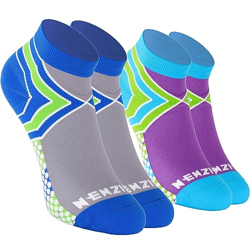Image of NEWZILL Ankle Compression Socks for Men & Women, Cushioned Low Cut Compression Running Socks with Ankle Support