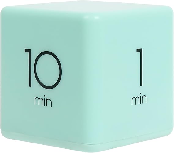 Mooas Cube Timers Set: Cube Timer (White, Mint, Coral, Violet) Flip Timer, Block Timer, Gravity Sensor Time Management Task Desk Timer for ADHD, Classroom, Productivity, Study, Kitchen Workout