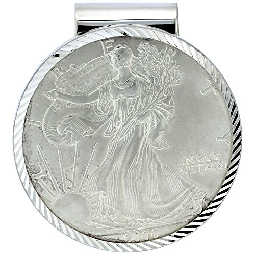 Sterling Silver Silver Eagle Money Clip for 1 oz. Bulion 40.6 mm Coin Not Included2