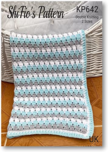 Crochet Pattern for Babies Blanket, in Two Sizes, Make It in Double Knitting, Small 54cm X 54cm Large 69cm X 76cm, Baby’s Blanket Crochet Pattern, CP642