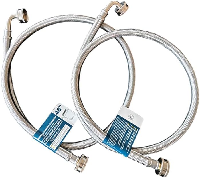 PLUMBINGMASTER 5Ft Washing Machine Hoses, Washer Hoses with 90 Degree
