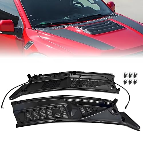 Windshield Wiper Cowl Panel Compatible with 2015 2016 2017 2018 2019 2020 Ford F150 Left & Right Cowl Vent Panel Replacement for FL3Z15022A69A
