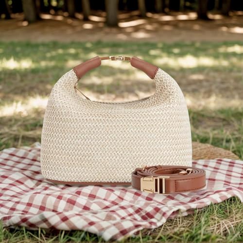 Small Straw Purses for Women 2025, Crossbody Bags for Women Raffia Clutch,Woven Summer Vacation Purse3