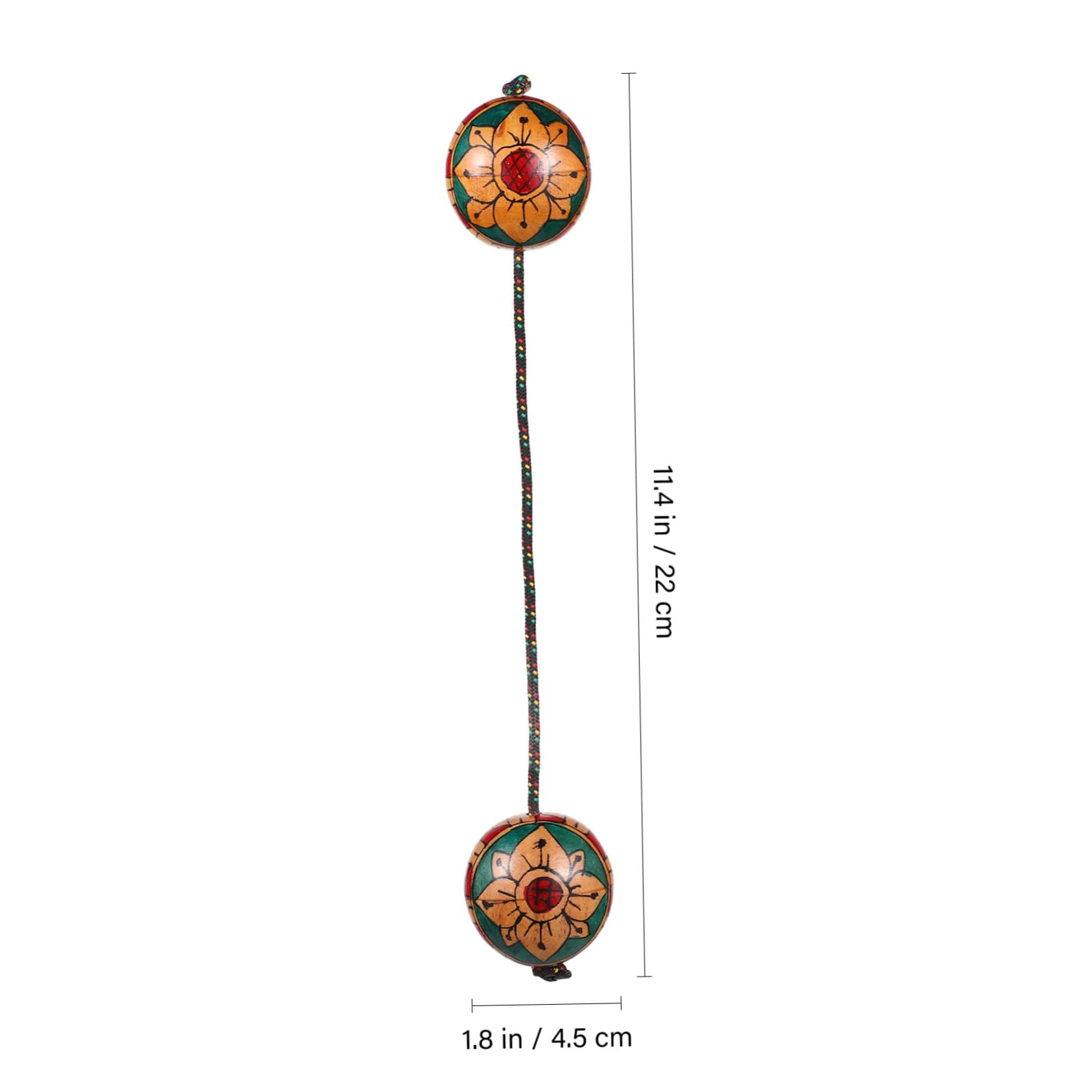 Hochet Musical Boule à Secouer en Bois, Maracas Adulte, Balle de Sable Rythmique Peinte la Main, Motif Unique pour Fête et Intérieur Style Aléatoire | Motifs Uniques, Surface Lisse, Usage Intérieur et Extérieur, pour Passionnés de Musique Danse Style Aléa