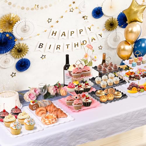 DIDROOM Pack of 10 Dessert Table Display Set, 3 Two-Tier & 3 Three-Tier Cupcake Stands, 4 Trays, Perfect for Birthday Baby Bridal Shower Party - Dessert Table Display Set - Image 8