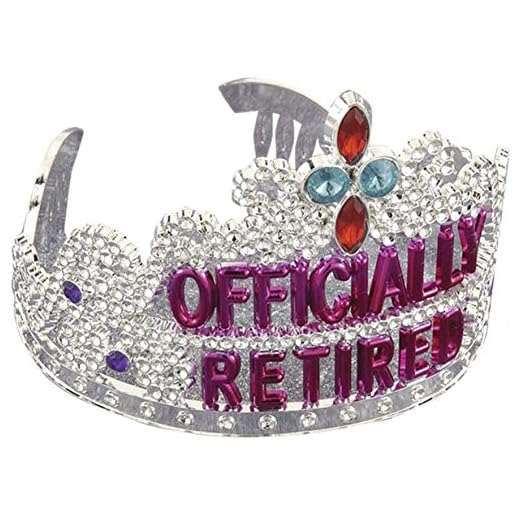 Forum Novelties womens Officially Retired Retirement Tiara Party Supplies, As Shown, One Size US
