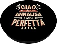 Vista 2 de Annalisa Idea Regalo Personalizzata Amica Nome Divertente PopSockets Standard PopGrip