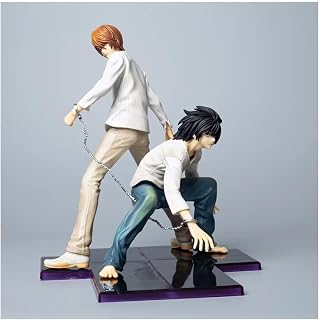 [BAOWENBEI] 夜神月 エル フィギュア 二次元 グッズ 置物 PVC製 人気 キャラクター モデル 卓上置物 二人 スタチュー 22cm 人形 箱入り おもちゃ コレクション 装飾品