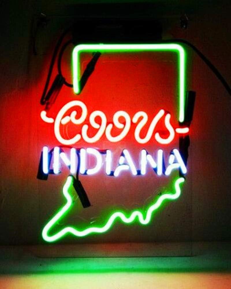 Queen Sense 14" Coor Lights Indiana Neon Sign Light
