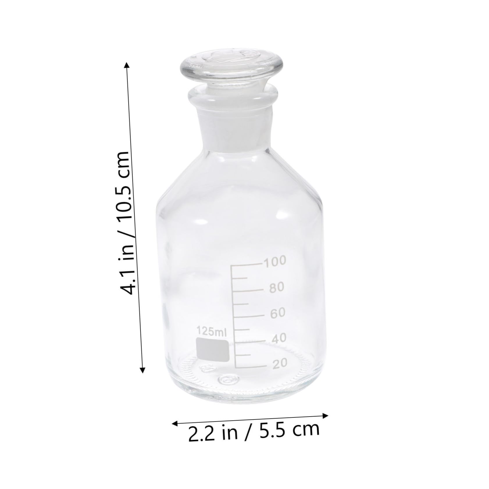 LIFKOME 1Pc Frosted Wide Mouth Glass Bottle Chemistry Sample Storage with Measurement Scale Laboratory Glass for Chemicals and Solvents