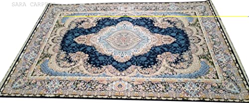 Image of High Density Export Quality Classical Pure Silk Carpet for Your Hall & Living Room 5 X 7 Feet (90x150 cm) Ivory Multi