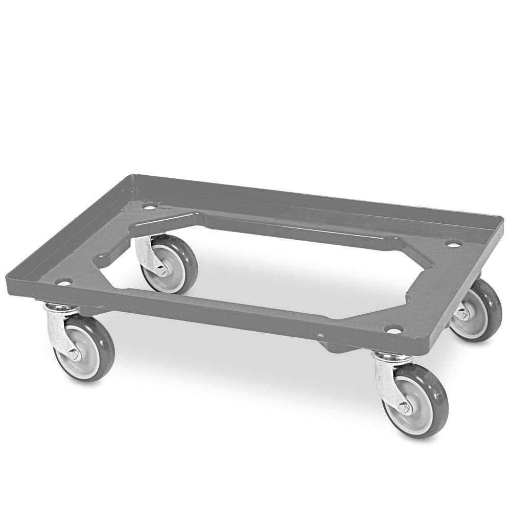 BRB Komplettset Schwerlast-Transportroller + 8x Eurobox 600x400x320mm, blau
