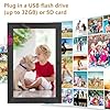 Vicloon Cornice Digitale 10.1 Pollici, Schermo 1280x800 HD IPS, Cornice Elettronica con Telecomando, Foto/Musica/Video/Calendario/Orologio, Supporto USB o Scheda SD, Rotazione Automatica (Non WiFi)