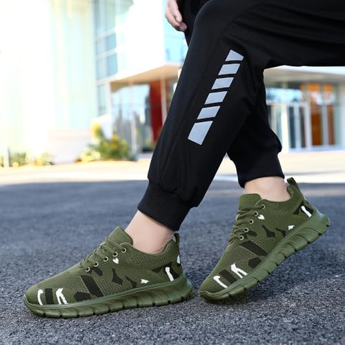 Image of Men Non-Slip Work Shoes Tennis Gym Sneakers Breathable Slip Resistant Lightweight and Comfortable for All-Day Wear Sports and Walking