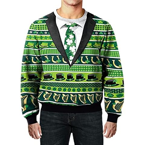 fzlOT Hooded Sweatshirt with Thumb Holes Men's Print Long-sleeved Sweatshirt Casual Blouse Spring Beautiful Pullover Green Cover