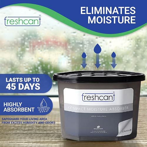 Image of Freshcant Compact Moisture Absorber By CILICANT for Lockers - Moisture Absorber for small places like Drawer and lockers - Refresh Every Place - Pack Of 3 (Odor Buster with Activated Charcoal)
