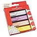 Faber-Castell Metallic Highlighters – 4 Glitter Highlighter Pens for Journaling and Note Taking - Study Supplies