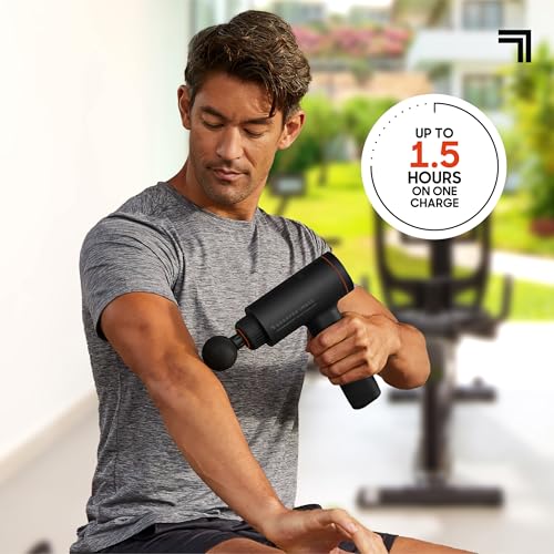 Image of Sharper Image Powerboost Sport Deep Tissue Percussion Massage Gun | Lightweight Portable Handheld Massager, Shoulder & Back Pain Relief, Muscle Recovery, Travel Essential, Gift for Men & Women