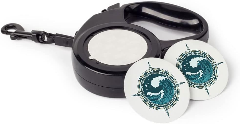 Mystic Waves Retractable Pet Leash - Sea Leash - Graphic Dog Leash - 118 inches