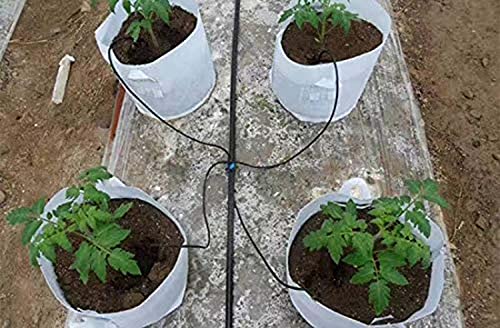 Image of DIY Crafts Curved Arrow Irrigation System Kits One Turn Four Gardening Greenhouse Agriculture Watering Fittings Environmental Tool Dno8 (Kit For 10 Pots, Multi Included Pipe + Faucet Connector + Accessory)
