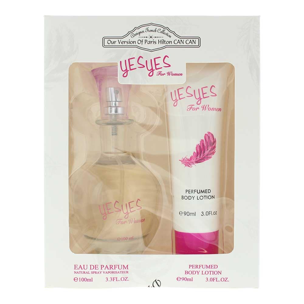 Designer French Collection Yes Yes Gift Set 100Ml Edp Spray + 100Ml Body Lotion
