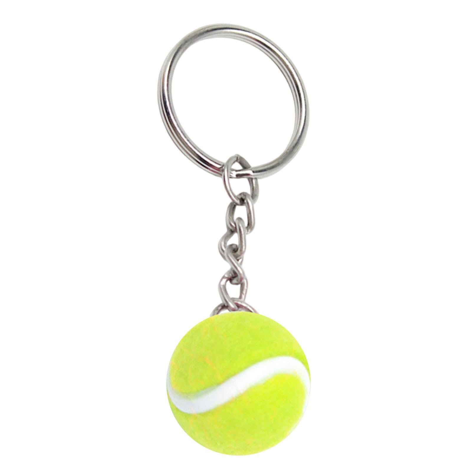 Portachiavi Da Tennis - Piccola Palla, Sfera e Sportivo | Ciondolo Unico per Borsa e Auto, Giocattoli per Premio Scolastico