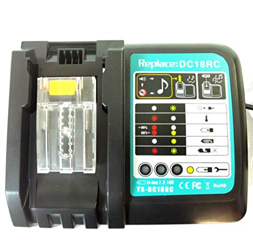Cargador de batería de iones de litio de 14.4 V-18 V DC18RC para herramientas BL1830 BL1850