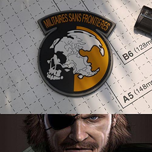 Metal Gear Solid MGS Peace Walker Militaires Sans Frontieres U.S. Army USA Patch Patchwork Needlework Sewing PVC Badge Emblem for Backpack Jacket