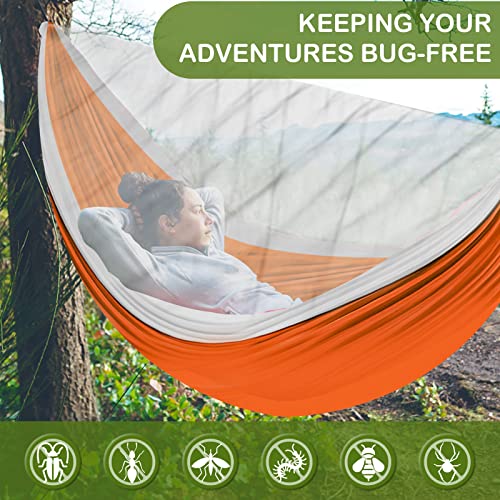 Yoomo Camping Hammock With Mosquito Net, Support 780Lbs, Portable Hammocks With 2 * 10Ft Tree Straps For Hiking, Backpacking, Camping, Travel, Beach #TOP2