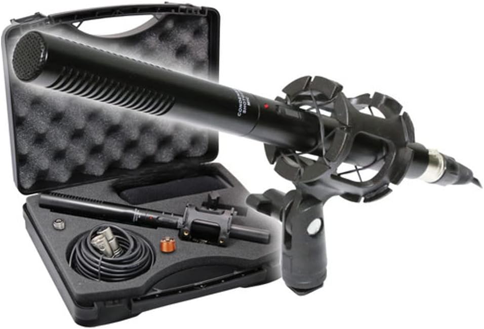Camcorder External Microphone Compatible with Panasonic AG-AC30 Full HD Camcorder External Microphone Vidpro XM-55 13-Piece Professional Video & Broadcast Unidirectional Condenser Microphone Kit