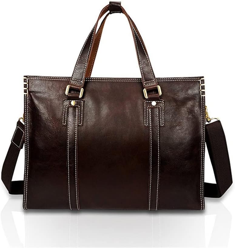 Layer Cowhide Leather Handbag Single Shoulder Type Crossbody Bag Computer Leather Men's Bag Men's Briefcase