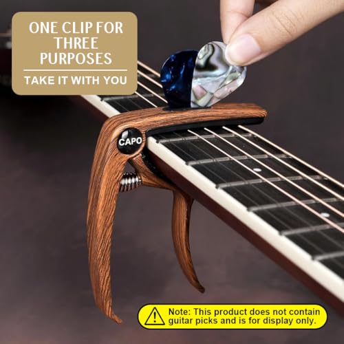 Image of HASTHIP Guitar Capo for Acoustic and Electric Guitar, Alloy Guitar Capo with Silicone Protective Pad for Ukulele, Electric And Acoustic Guitars, Guitar Accessory | Silicone Protective Pad for Ukulele, Guitars, Accessory