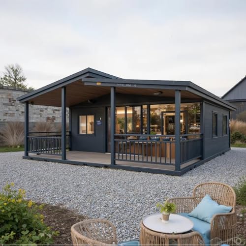 Casa prefabricada de lujo expandible con terraza, contenedor modular de 2 a 3 dormitorios, casas móviles para residencia, cabaña de vacaciones o uso en hoteles