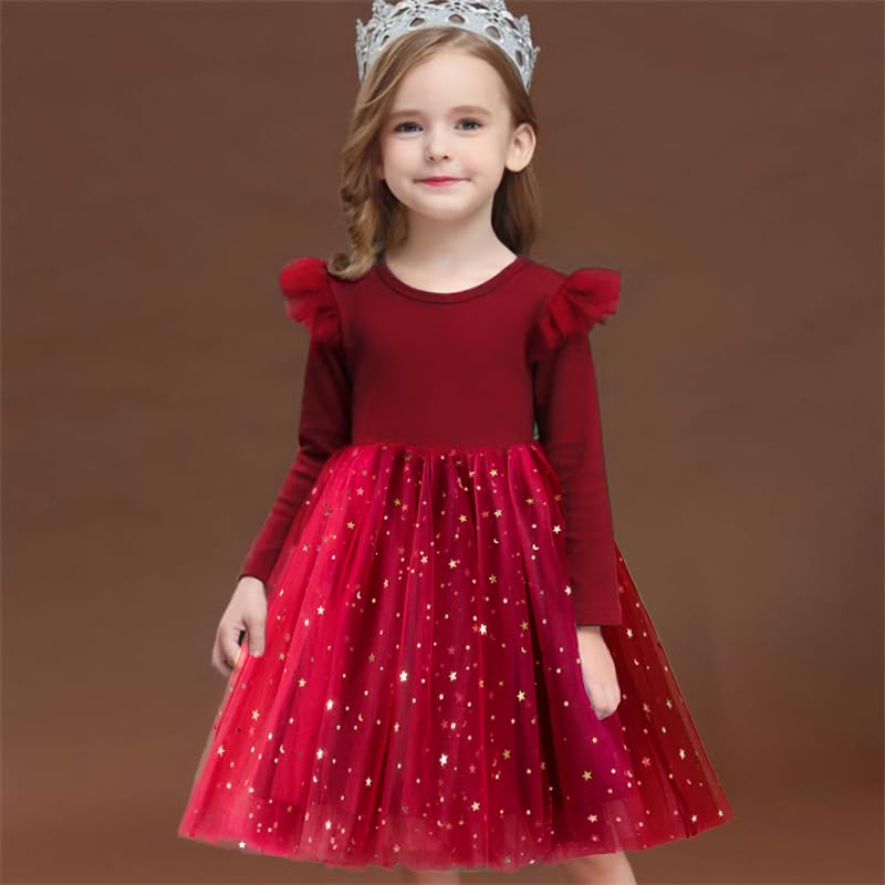 Image of TTYAOVO Girls Pageant Princess Flower Dress Kids Prom Puffy Ball Gowns