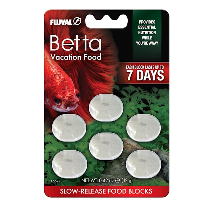 Fluval Betta Vacation Feeding Block Slow Release Fish Food for Betta Fish Weekend & Short Trip Automatic Feeding Solution Easy No-Mess Aquarium Food Block