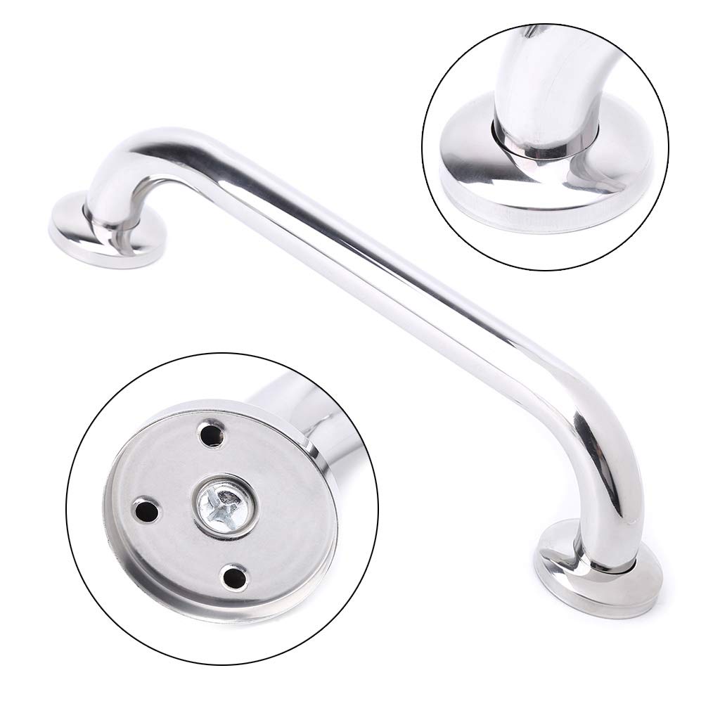 JOYKK 50 cm Baño de Acero Inoxidable Tina de barandilla Barra de Agarre Ducha Soporte de Seguridad Manija Toallero - Plateado
