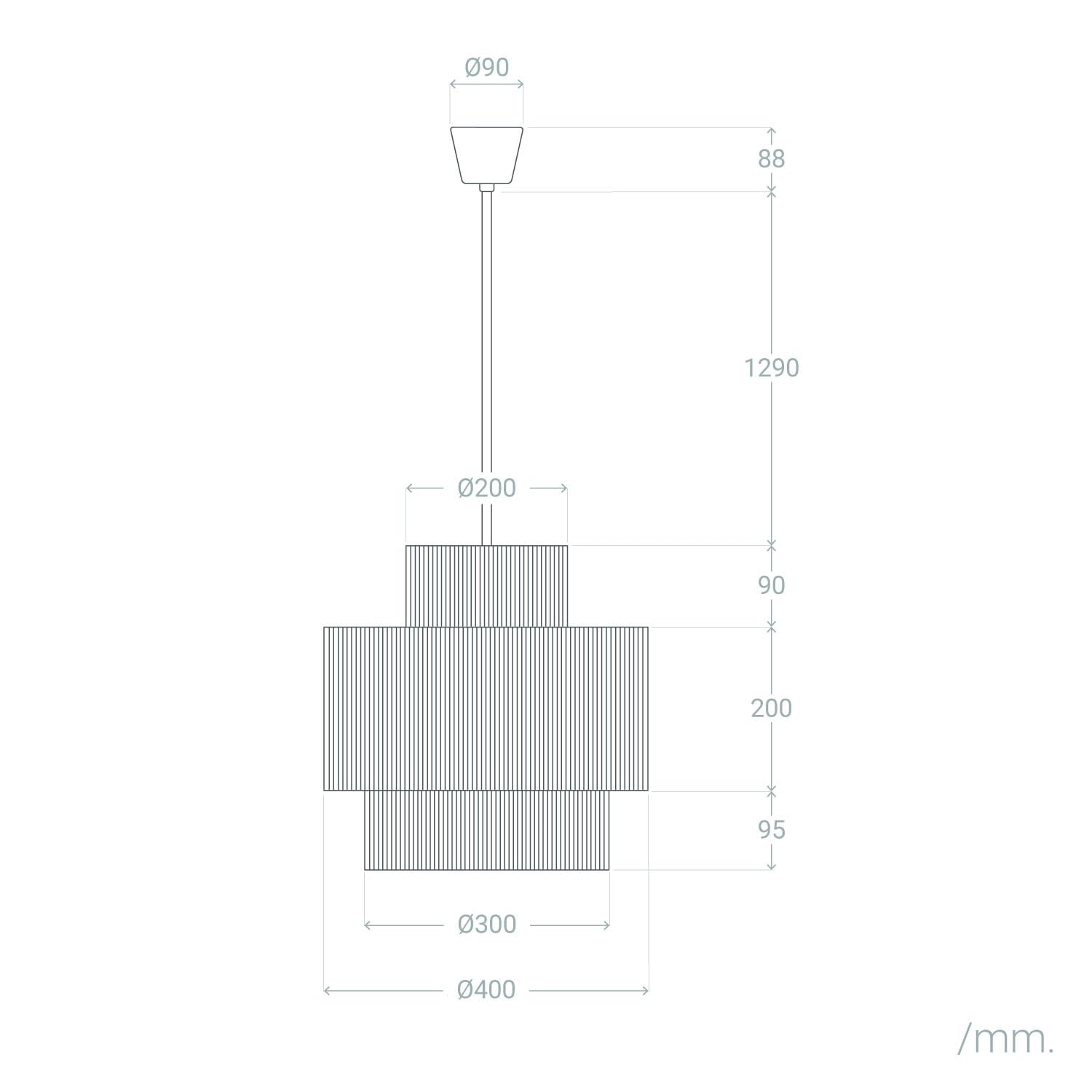 LEDKIA Pendelleuchte Geflochtenes Papier Neka Natürlich | Natürliches und elegantes Design | Leuchtmittel E27 kompatibel | Kabel verstellbar | ideal für den Innenbereich