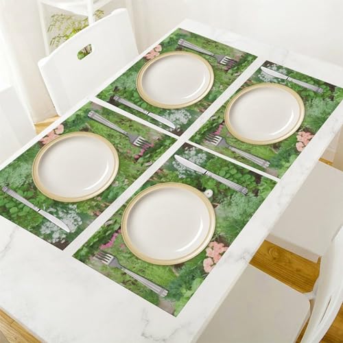 Sets de table en PVC lavables et résistants pour repas en intérieur et extérieur, lot de 6 - 7