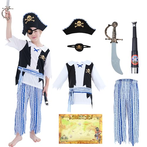 Disfraz Pirata para Niños, 7 Piezas miniatura 1