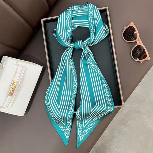 Elegant Floral Print Scarf Stylish Lightweight Chiffon Neck Kerchief for Women Versatile Fashion Accessory Gift3