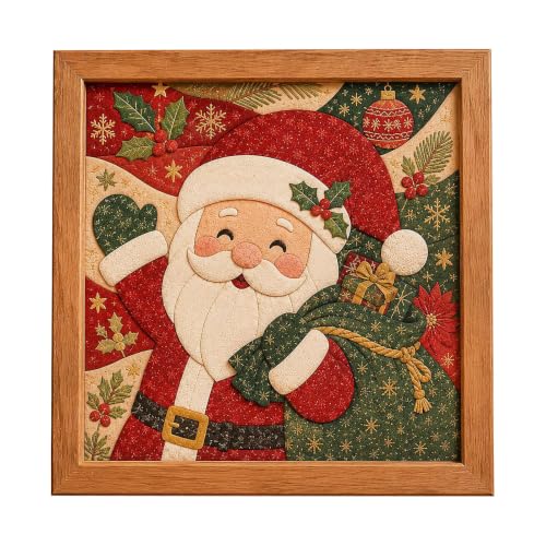 WGOHNUAHA DIY Christmas Fabric Poke Art Decorations Kit for Adults No-Sew