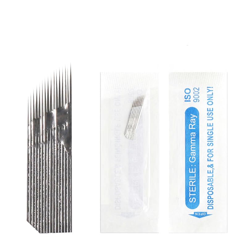 100Pcs 3 Rows Line 16Pin Needle Permanent Eyebrow Makeup Fine Needle Blades for Microblading Pen Manual Embroidery Free Shipping