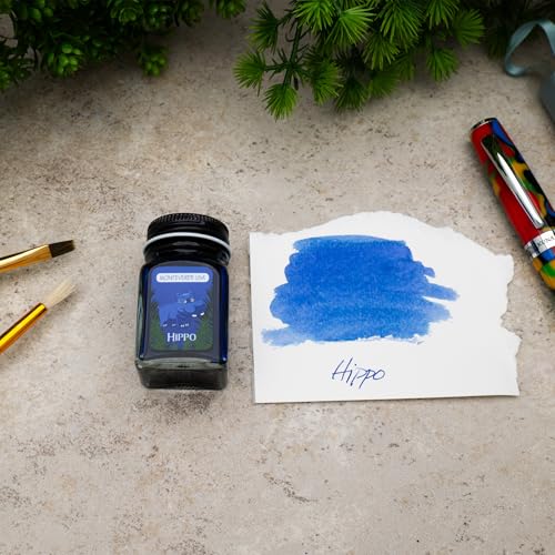 Image of Monteverde Jungle Fountain Pen Ink, 30ml, Hippo (Purple) | Animal-inspired fountain pen ink with bold color, smooth flow, and creative writing personality.