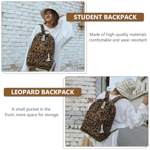 Mochila de leopardo resistente para estudiantes que buscan gran capacidad sin molestias 7