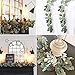 Artiflr 6 ft Artificial Eucalyptus Garland Faux Silk Eucalyptus Leaves Vines Handmade Garland Greenery Wedding Backdrop Arch Wall Decor
