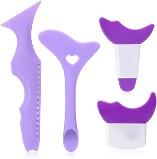 All In One Eyeliner Tool Kit,4Pcs Silicone Eyeliner Stencils Winged Tip Eyeliner Aid Reusable Eyeliner Guide Tool Eyeshadow Applicators Eyeliner Guide Tool Multifunction Eye Makeup Tool